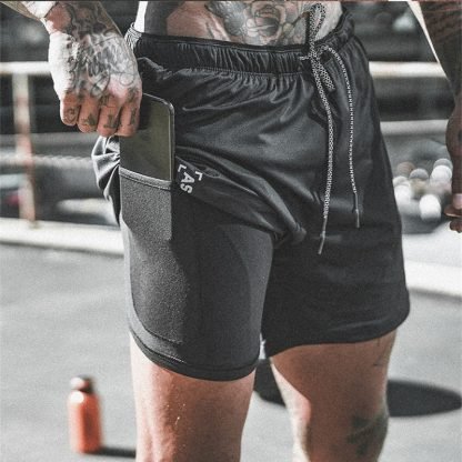 Double mesh men's shorts