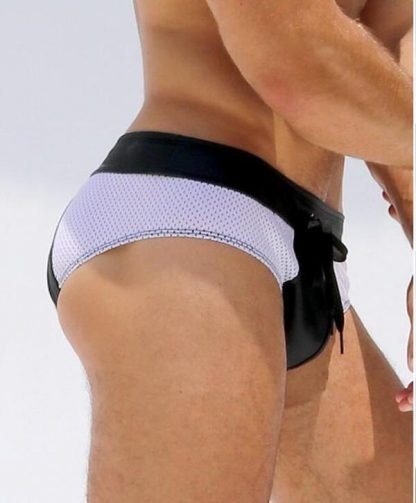 Men's Sexy Mesh Rubber Brief