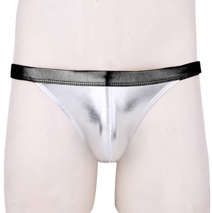 Patent leather men's briefs