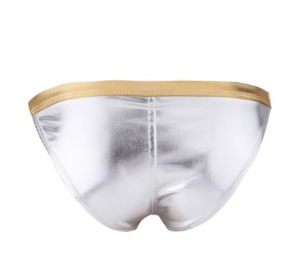 Patent leather men's briefs