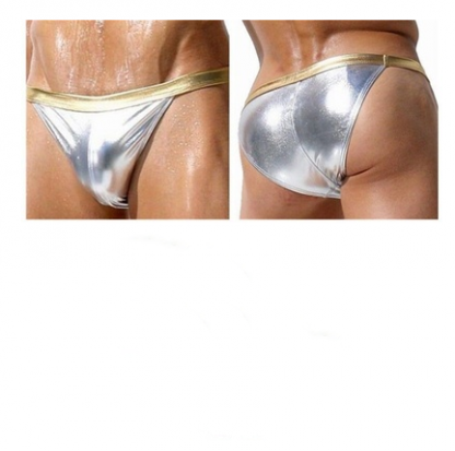 Patent leather men's briefs