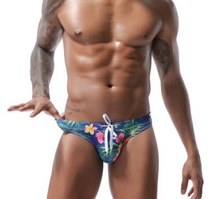 Flower-patterned swimming trunks Swimsuit Male Swimsuit Briefs