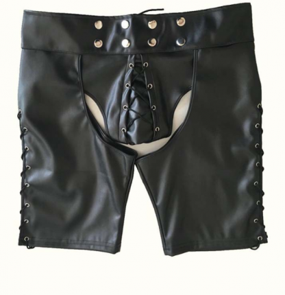 Patent leather shorts