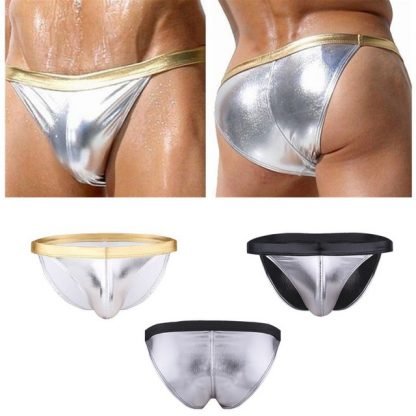 Patent leather men's briefs