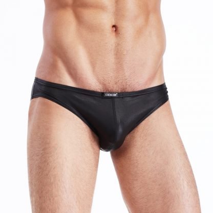 Faux leather sex boxer briefs