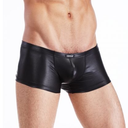 Faux leather sex boxer briefs