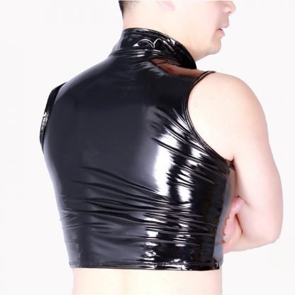 Men's leather short sleeve