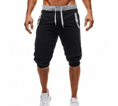 Summer new wish hot hit color casual cropped trousers sports pants men's trousers