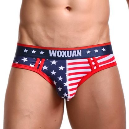 Printed striped men's underwear