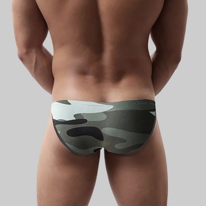 Camo Low Waist Men's Briefs With a Small Waist