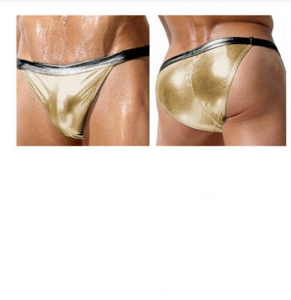 Patent leather men's briefs