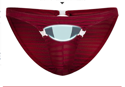 Mesh ice silk triangle briefs