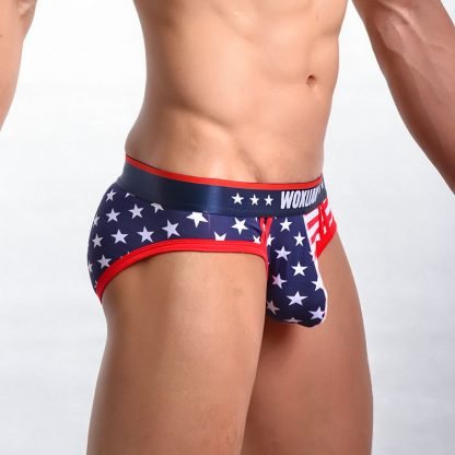 Printed striped men's underwear