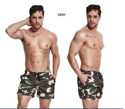 Beach camouflage three points shorts loose quick-drying seaside tide men's casual pants