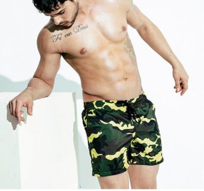 Beach camouflage three points shorts loose quick-drying seaside tide men's casual pants