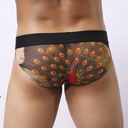 New camouflage underwear men's sexy mesh triangle briefs body shaping low waist sexy underwear