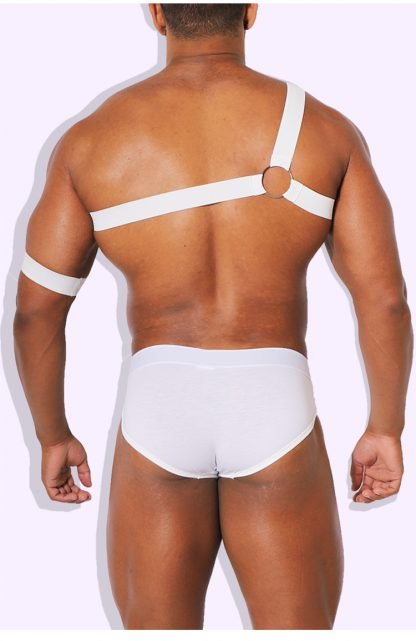 Fashionable man tied up bandage