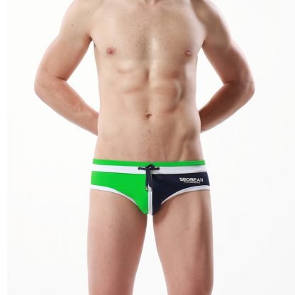 Men's Triangle Men's Color Matching Swimming Pants