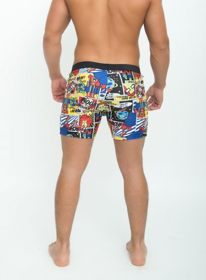 Swimwear men's printed boxer long adult loose men's swimming hot spring beach plus fertilizer to increase large size