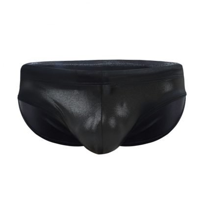 Faux Leather Sequin Skinny Swim Briefs - Image 9