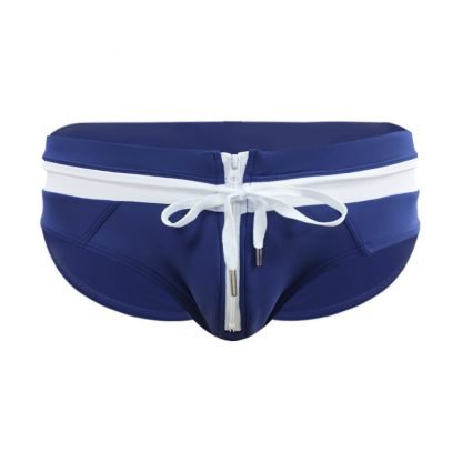 Men's Front  Zip Swim BriefsFitted Triangle - Image 7