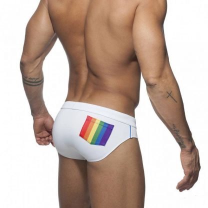 Rainbow Pocket Swim Briefs Sexy Aggressive Low-waisted Men