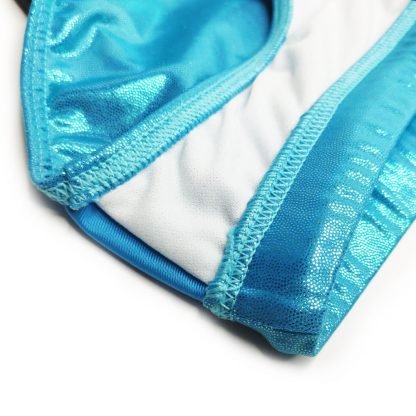 Faux Leather Sequin Skinny Swim Briefs - Image 3