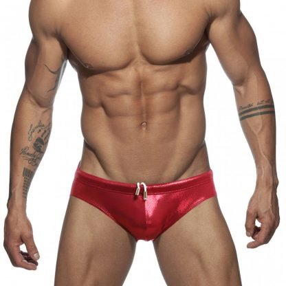 Faux Leather Sequin Skinny Swim Briefs - Image 8