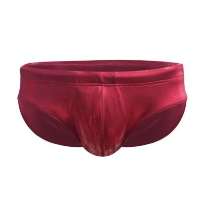 Faux Leather Sequin Skinny Swim Briefs - Image 7