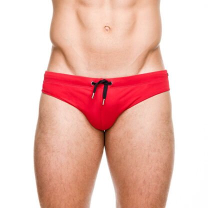 Men's Solid Color Tethered U-Cup Swim Briefs - Image 10