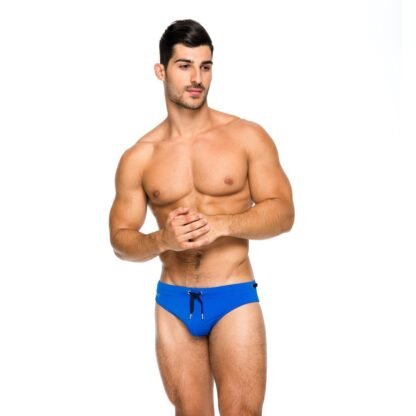Men's Solid Color Tethered U-Cup Swim Briefs - Image 2