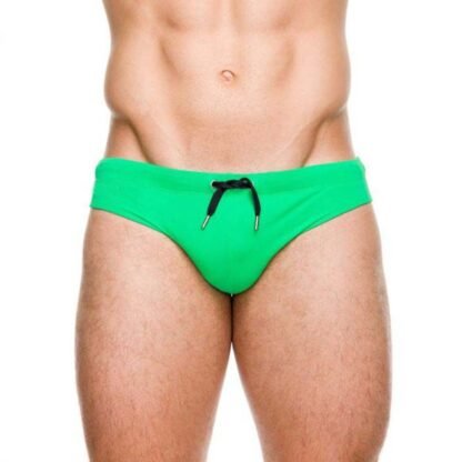Men's Solid Color Tethered U-Cup Swim Briefs - Image 8