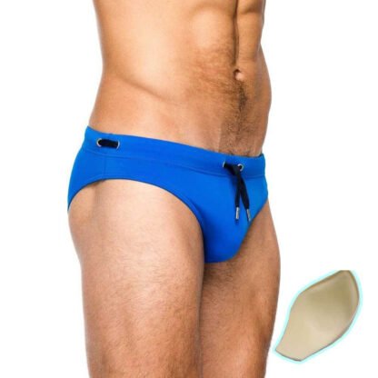 Men's Solid Color Tethered U-Cup Swim Briefs - Image 7